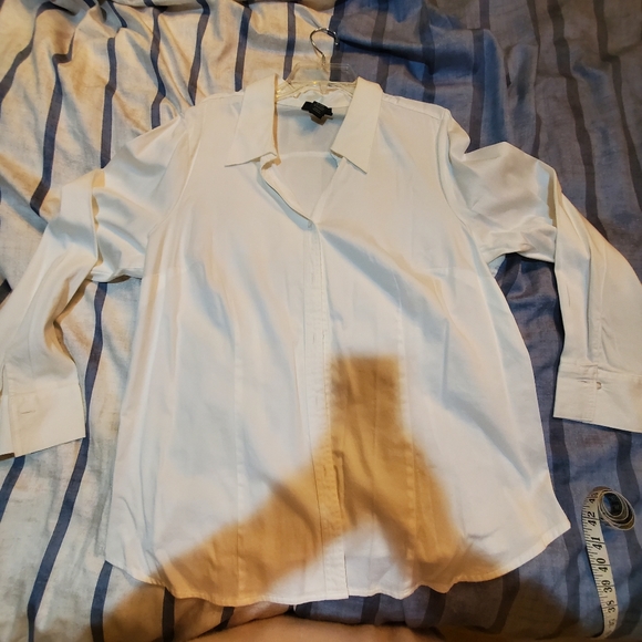 Lane Bryant white button up blouse size 20W - Picture 5 of 5